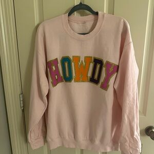 Pink 'Howdy' Sweatshirt